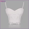 2016 Hot Selling See Through White Corset Lace Bodice Western Wedding Corsets Top