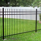 PVC coated ornamental wrought iron picket fence