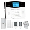 Wholesale quad band wireless gsm alarm system LCD display door sensor home security alarm kit SIM SMS alarm