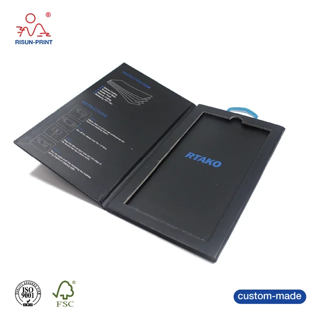 foldable hard paper box for screen protector packaging with