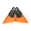 Classical bodyboarding swim fins in black and orange colors for surfing