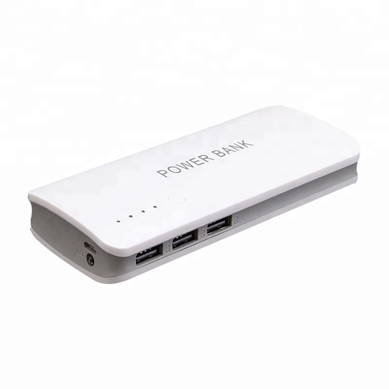 

High Capacity 3 USB Ports Mobile Charger 10000 mah power bank, Black;gray;blue;red;green