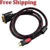 5FT 1.5 M HDMI to DVI DVI-D cable 24+1 pin adapter cables 1080p for LCD DVD HDTV XBOX PS3 High speed hdmi cable