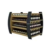 Wooden display bottle shelf make storage wood red wine stopper holder rack for store