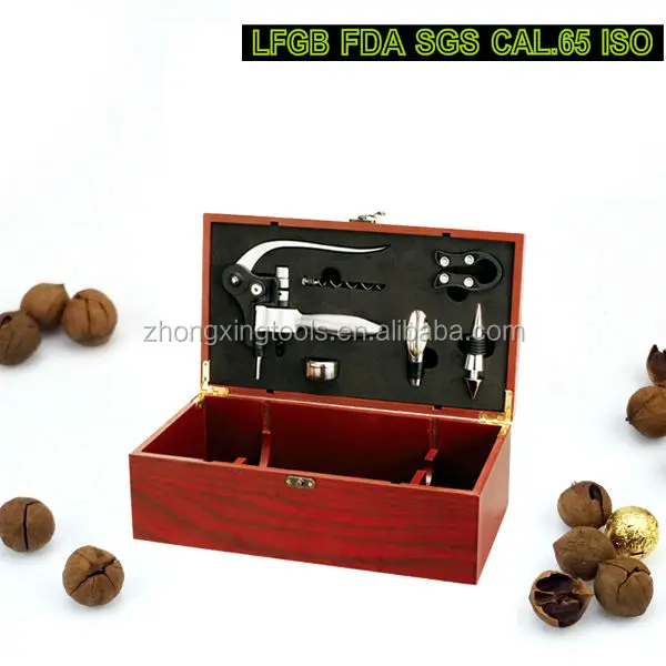 wine set, 2014 premium gift box wine set, delux wine accesories