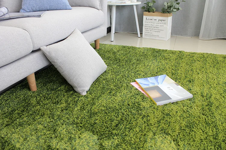 Living room 100% polyester high pile shaggy carpet and rugs with elegant design