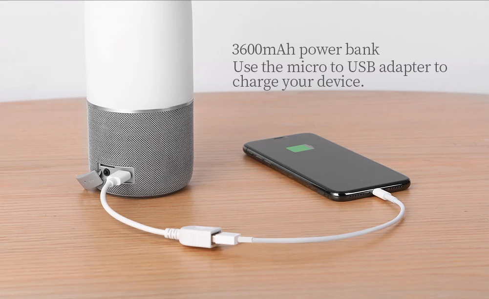 Nillkin MC3 led wireless bluetooth speaker with power bank and TF Card colorful music light 4.2 Bluetooth - ANKUX.COM