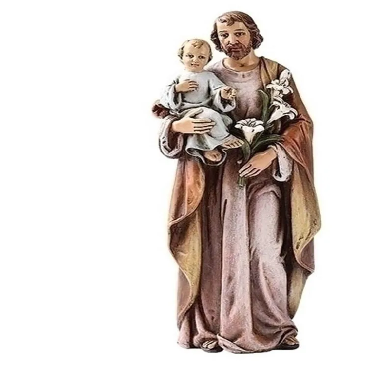 Лидер продаж персонализированные ручной работы смолы Святой Иосиф с Иисусом Христом ребенка
