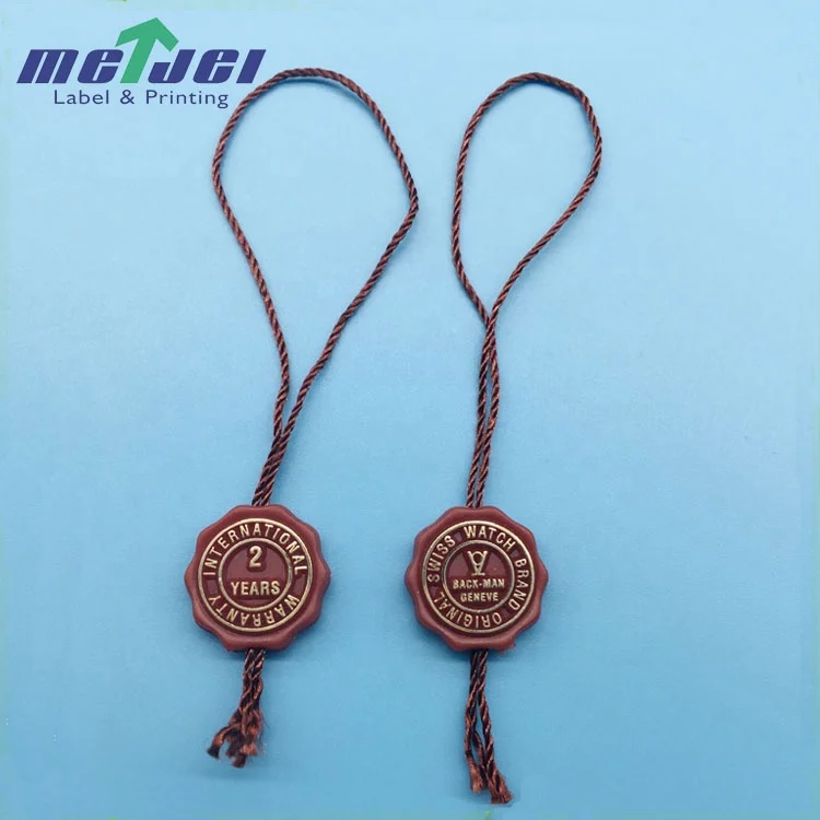 Custom hang tag string lock, watch plastic price tag, sunglasses plastic seal cord, Red
Custom hang tag string lock, watch plastic price tag, sunglasses plastic seal cord, Red