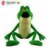 cute stuffed green soft plush frog toys with long arms and long legs