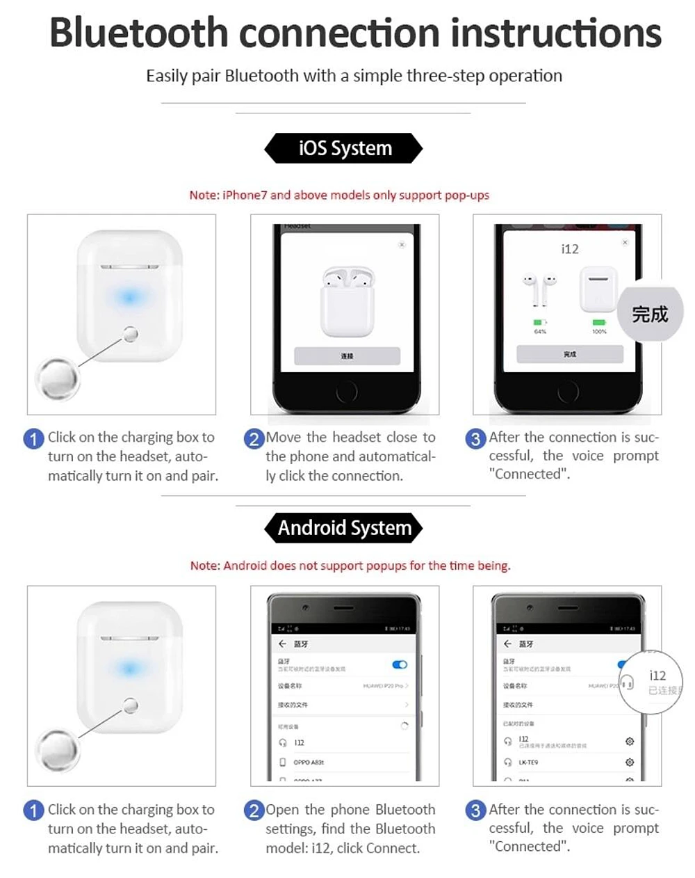 [i12 Jerry Model] i12 Wireless Earphones Jerry Scheme TWS 5.0 Headphone Bluetooth i7s tws i8x i9s i10s i11 i100 for apple - ANKUX.COM