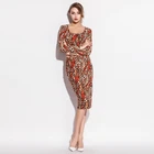 Wholesale Leopard pattern women's dress slim skirt sexy dress