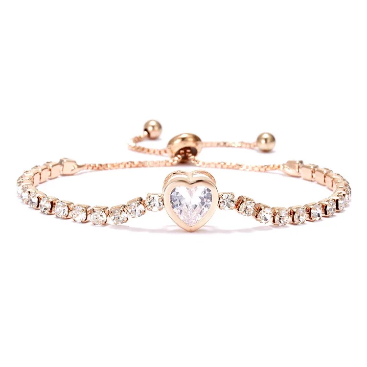 Hot style accessory heart pendant with diamond zircon bracelet popular telescopic bracelet wholesale, Same as pictures
Hot style accessory heart pendant with diamond zircon bracelet popular telescopic bracelet wholesale, Same as pictures