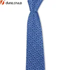 Floral Paisley Navy Blue Necktie Polyester for Business Casual Formal Suit