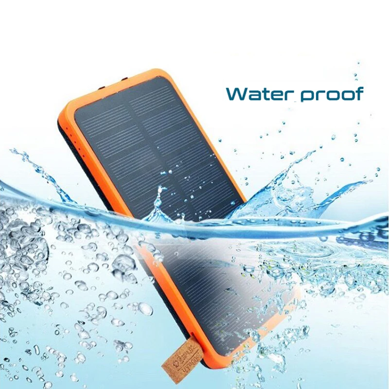 Waterproof shockproof external battery 10000mAh foldable solar power bank camping power bank - ANKUX.COM