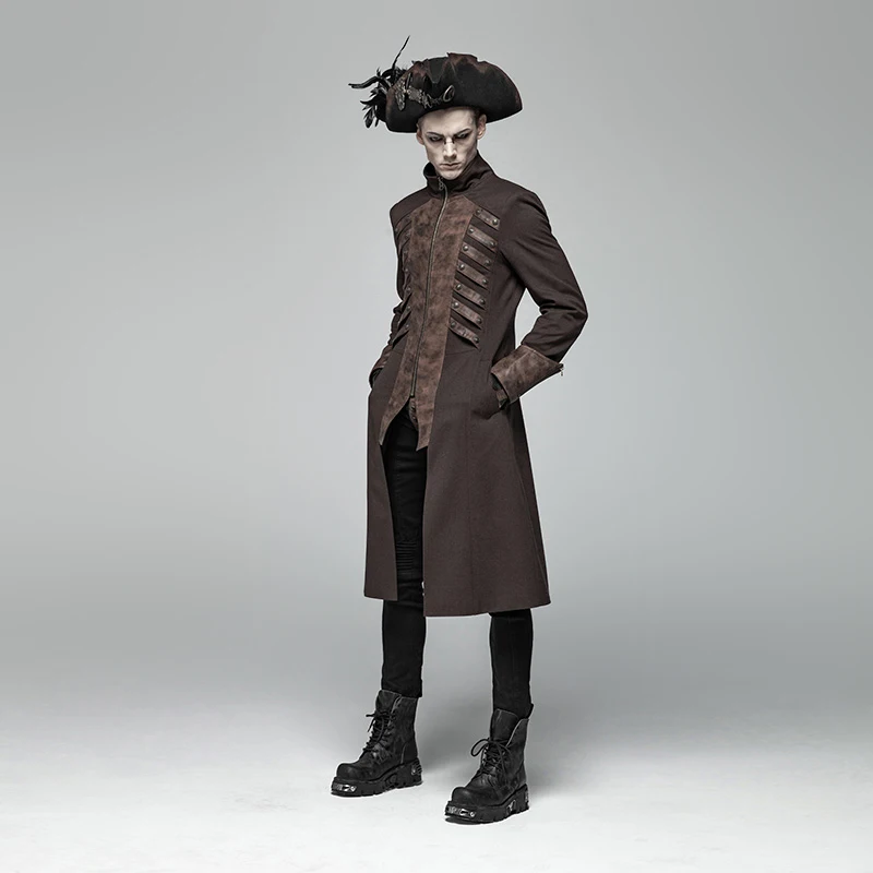 WY-1000 PUNK RAVE 2019 hot Steampunk Mid-length Coat Performance party Coats, Black
WY-1000 PUNK RAVE 2019 hot Steampunk Mid-length Coat Performance party Coats, Black