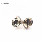High Quality Stylish Women Girl Acrylic Rhinestone Bow Hair Extension Clip