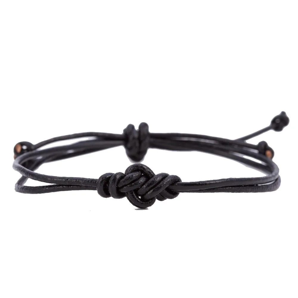 knot design multi-row black leather bracelet handmade braid cord leather bracelets&bangles
knot design multi-row black leather bracelet handmade braid cord leather bracelets&bangles