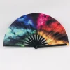 Large Rave Folding Hand Fan for Women/Men,Chinese/Japanese with Bamboo Handheld Fan,for Performance,Decorations