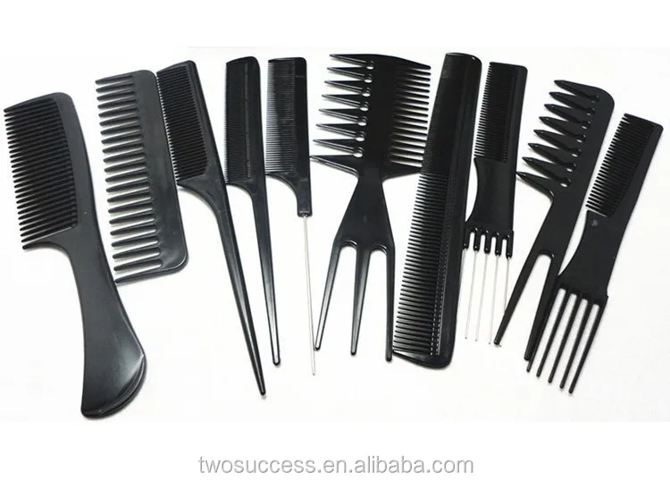 professional anti static black hairdressing cosmetic comb sets