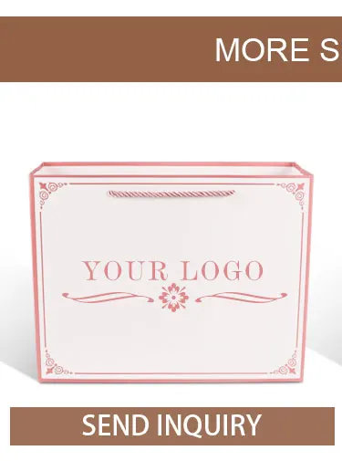 custom printed logo pink luxury fine paper bag shopping gift