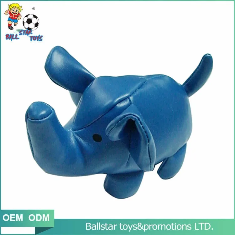 mini leather stuffed phthalate free pvc/vinyl animal elephant