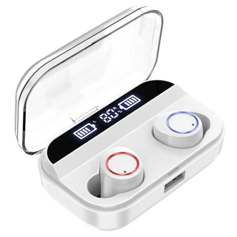 TWS Wireless Earphone Blue tooth 5.0 Earphones Power Display Touch Control Sport Stereo Two Way Radio Earbud Charging Box - ANKUX.COM
