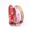 Wholesale dog collar supplies custom logo personalized jeweled dog collars with stainless hardware