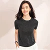 Wholesale Pullover summer thin short-sleeved Mercerized cotton loose knit sweater blouse