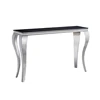 Living room glass top furniture hallway console table set stainless steel luxury furniture console table