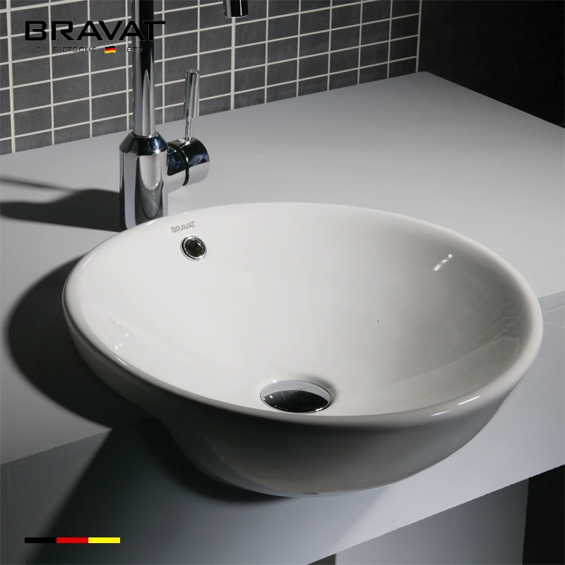 semi recessed basin