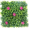 ZERO Anti-UV Artificial leaf Wall Artificial Green Wall With Flower For Indoor Outdoor Wall Decor