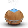 Ultrasonic Humidifiers 400ml Essential Oil Diffuser Shallow Wooden-Grain with Waterless Auto Shut-Off for Home Office Bedroom