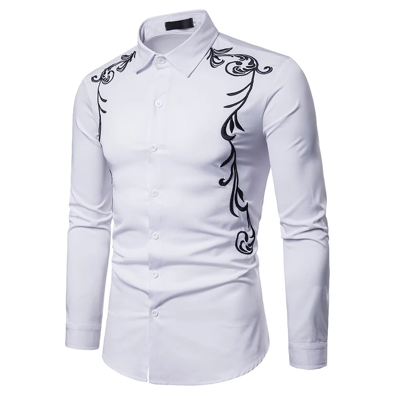 custom casual mens long sleeve embroidered cotton plus size black shirts, White;black;navy blue
custom casual mens long sleeve embroidered cotton plus size black shirts, White;black;navy blue