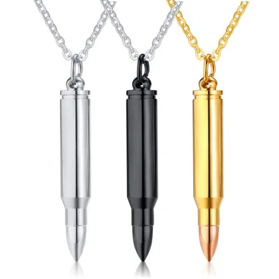 Can Open Bullet Pendant for Men Necklace 20" Chain Stainless Steel Vintage Three Color Stylish Male Jewelry
Can Open Bullet Pendant for Men Necklace 20" Chain Stainless Steel Vintage Three Color Stylish Male Jewelry