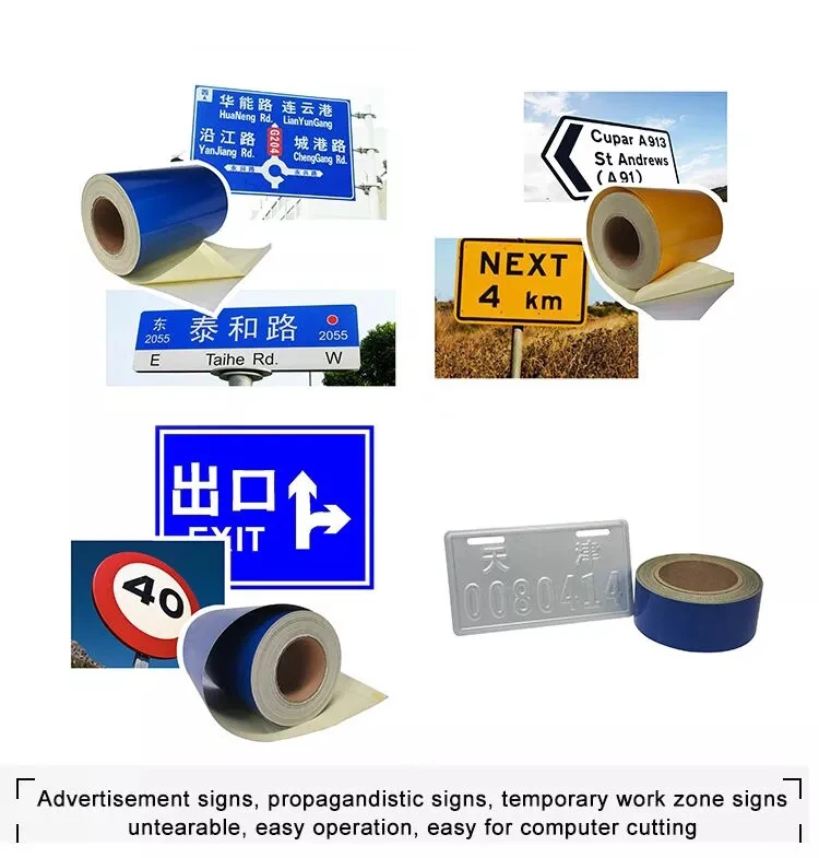 3200 Advertisement Grade Acrylic Self Adhesive Reflective Vinyl Transfer Sticker Sheeting Rolls