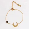 Miss Jewelry Cheap Stainless Steel Star Drop Gold Clasp Bracelet Jewelry Design for Girls