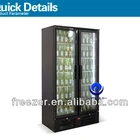 Energy Efficient Double Door Tall Back Bar Luxury Beer Fridge 458L with CE,RoHS