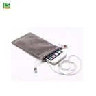 Custom Printed Design Microfiber Velvet Drawstring Pouch Bags for Phone