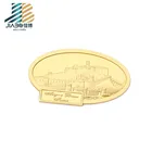 2019 gold color Customized magnets for us states sublimation blank fridge magnet souvenir