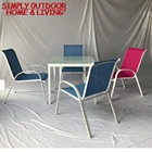 Quality Assurance Beautiful Modern Garden Furniture Outdoor 4 Seater Glass Dining Table And Chairs Set