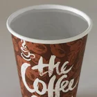 Paper Fan Color 4 Color Printing 12 Oz PE Coated Base Paper For Coffee Cup Fan Brown Color Logo Design