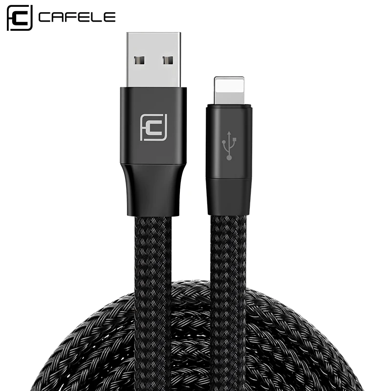 CAFELE Standard Charger Data Nylon Sync USB Charging Cable for iphone Luxury Chip Cgarger Data Usb Cable For Iphone x 8 plus 8, Black / grey
CAFELE Standard Charger Data Nylon Sync USB Charging Cable for iphone Luxury Chip Cgarger Data Usb Cable For Iphone x 8 plus 8, Black / grey