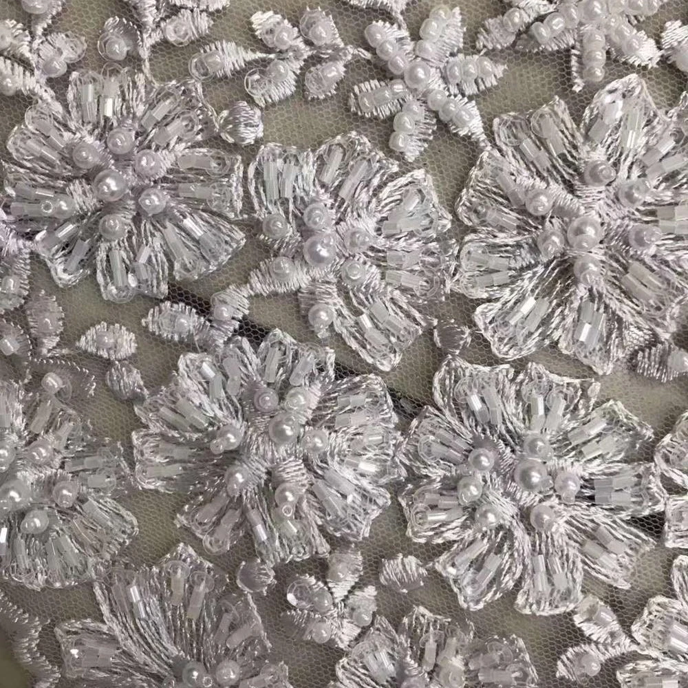 luxury heavy handmade beads sequins embroidered bridal lace fabrics for bridal wedding dress YS0933
luxury heavy handmade beads sequins embroidered bridal lace fabrics for bridal wedding dress YS0933