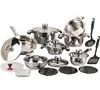 18pcs/set Amc Stainless Steel thermometer Cookware Set with super Capsule Bottom