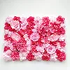 Real Touch Red Purple Yellow White Wedding Roll Up Silk Flower Wall Backdrop