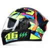 Fashion high quality anti-fog double lens safty professional full face motorcycle scooter helmet with clown cartoon patterns
