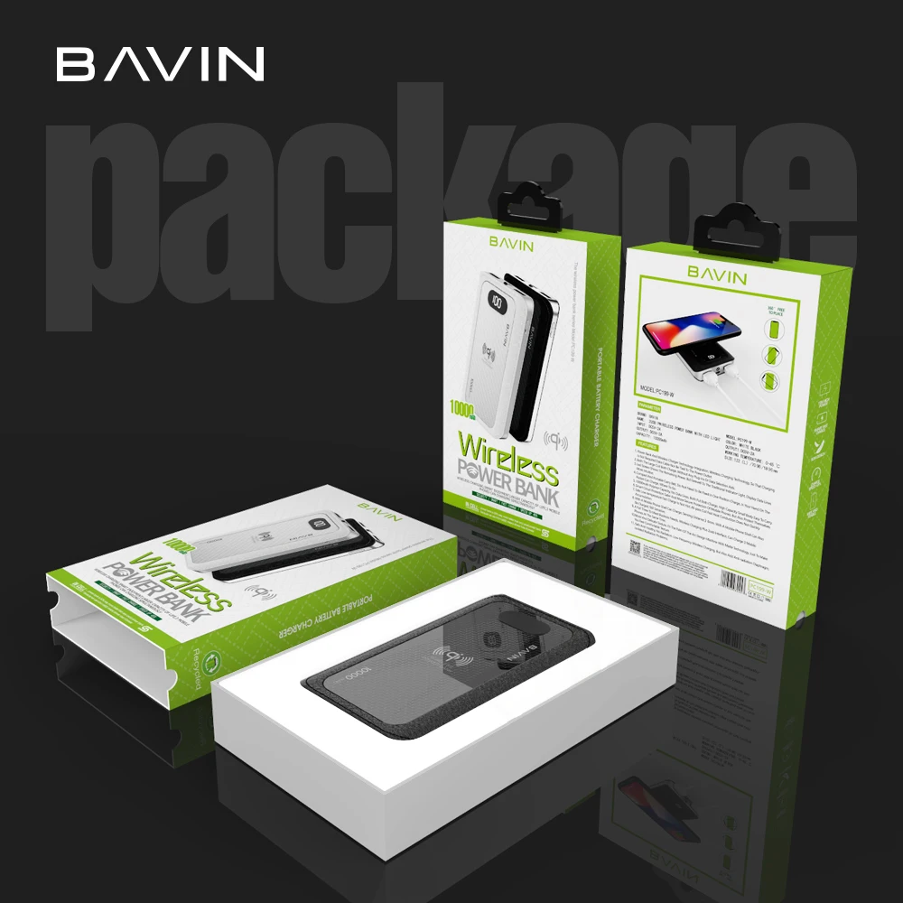 BAVIN wireless charger power bank 10000mah wireless power bank - ANKUX.COM