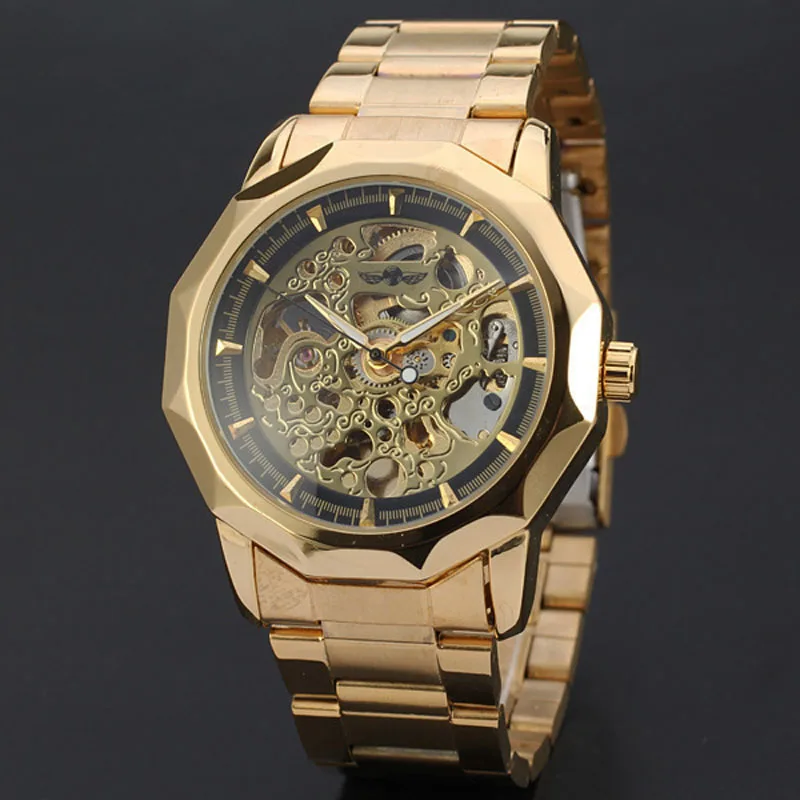 Winner-199 Stainless Steel Strap Mechanical Men Watches Winner Brand Wrist Automatic Gold Watch for Business Men, Mix color
Winner-199 Stainless Steel Strap Mechanical Men Watches Winner Brand Wrist Automatic Gold Watch for Business Men, Mix color