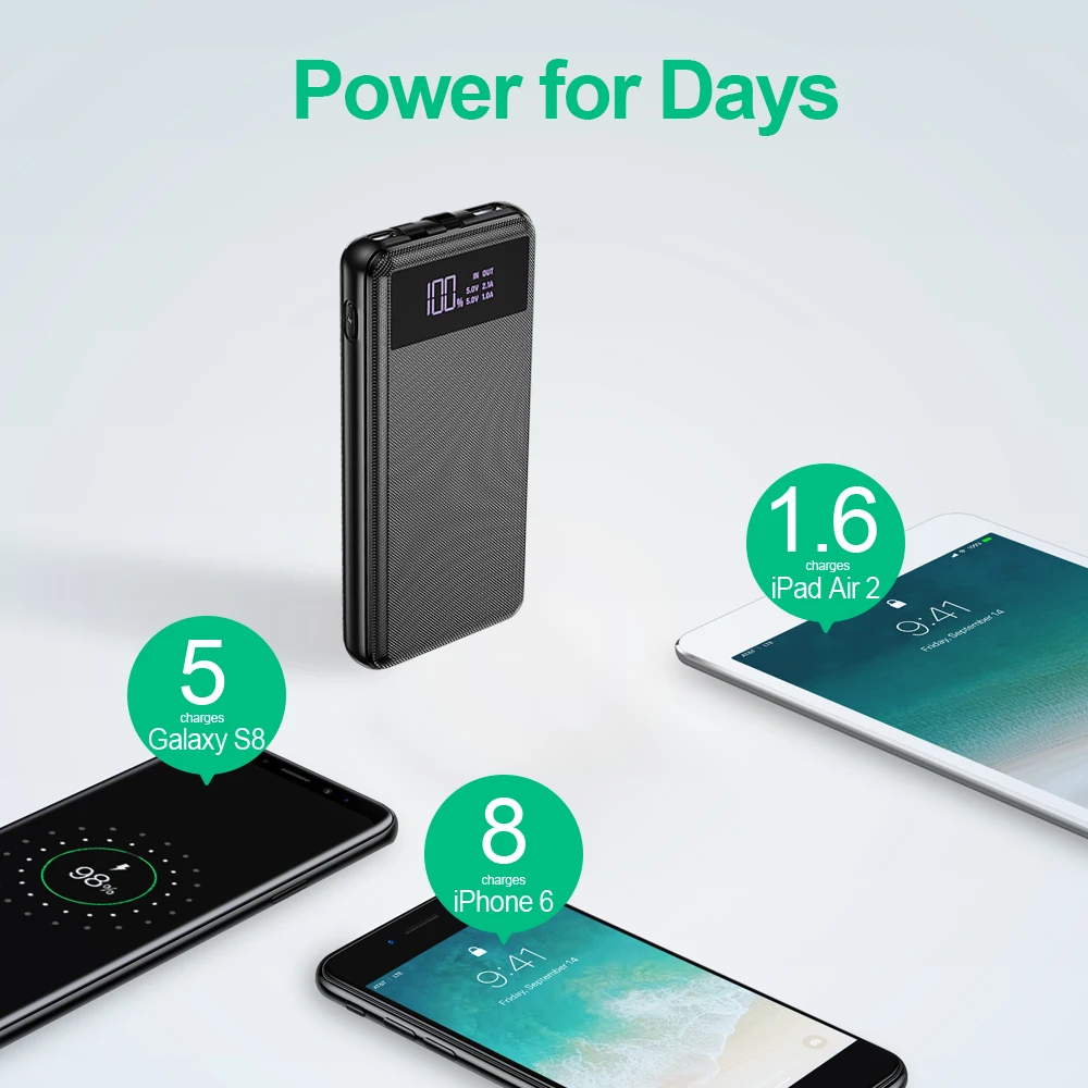 Mi power bank 24000mah power banks and usb chargers fast charger 5V/2A power banks - ANKUX.COM
